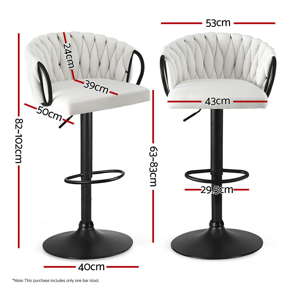 VELVET Bar Stool - Ivory