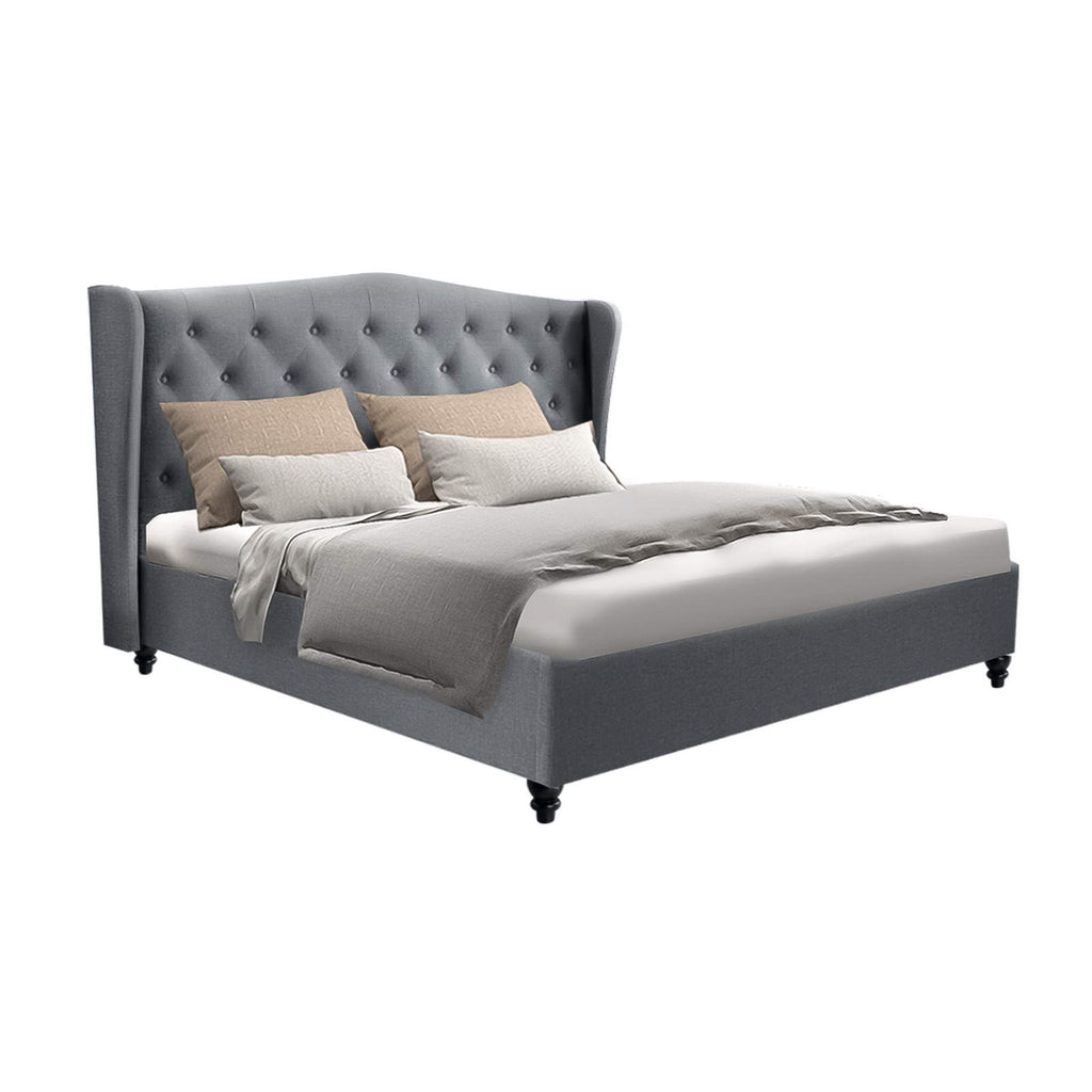 PIER Light Grey Bed Frame - Double