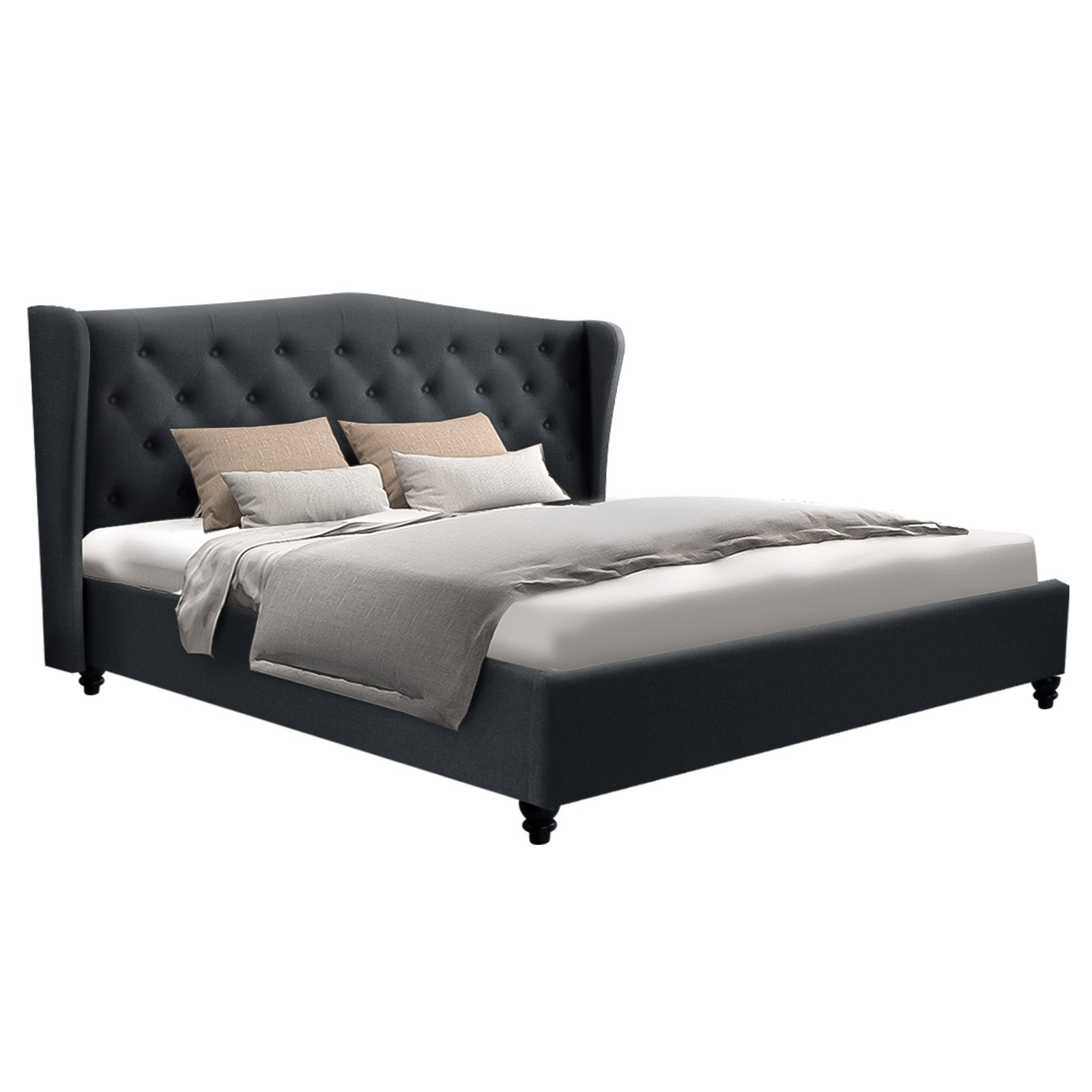 PIER Charcoal Bed Frame - King