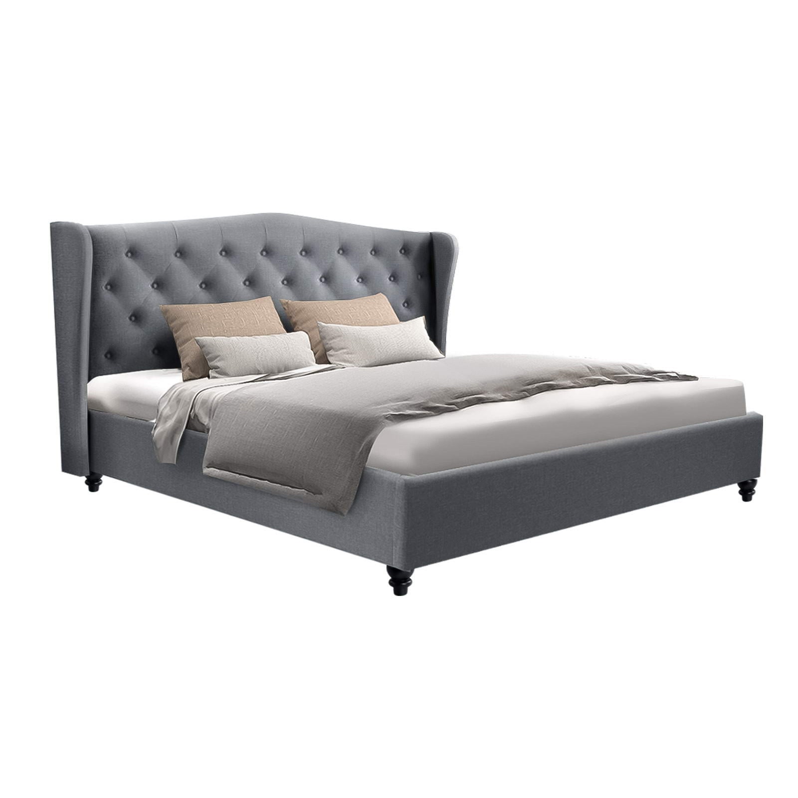 PIER Light Grey Bed Frame - King