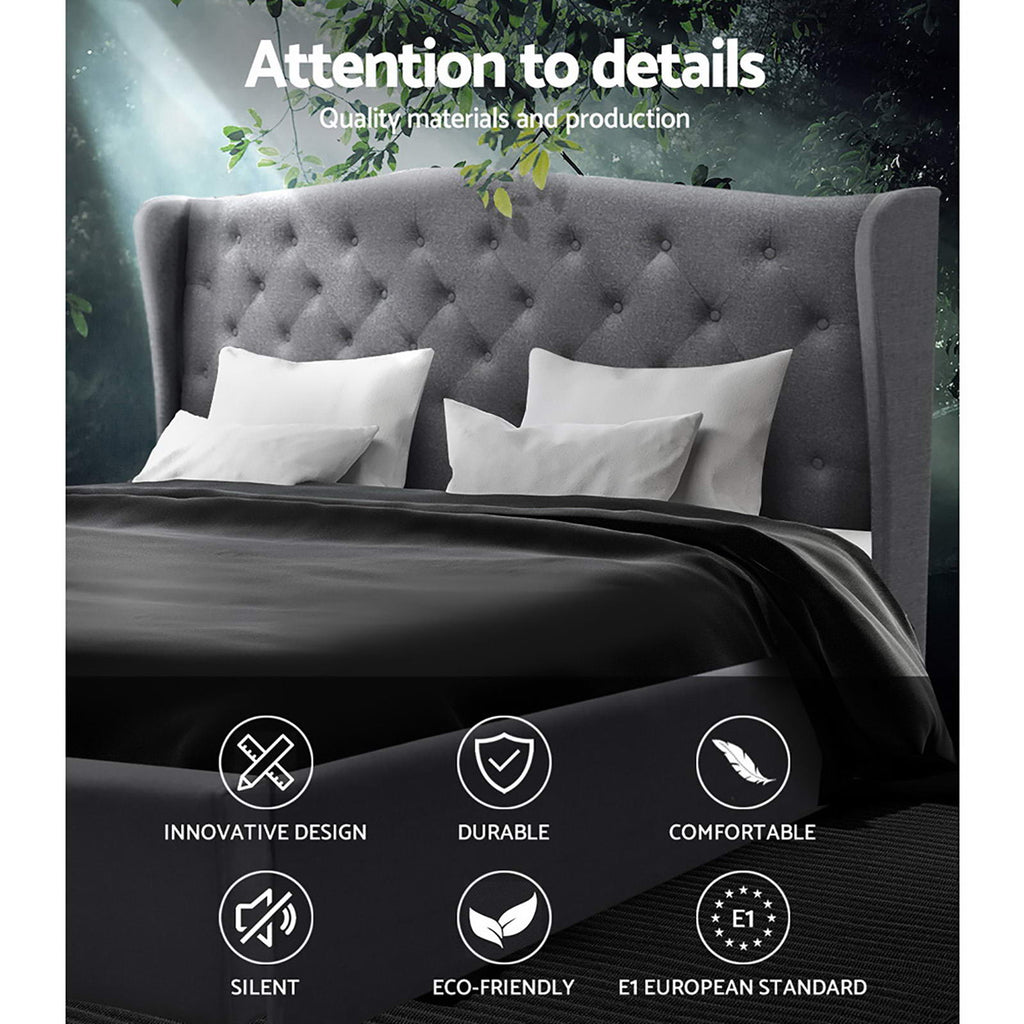 PIER Light Grey Bed Frame - King