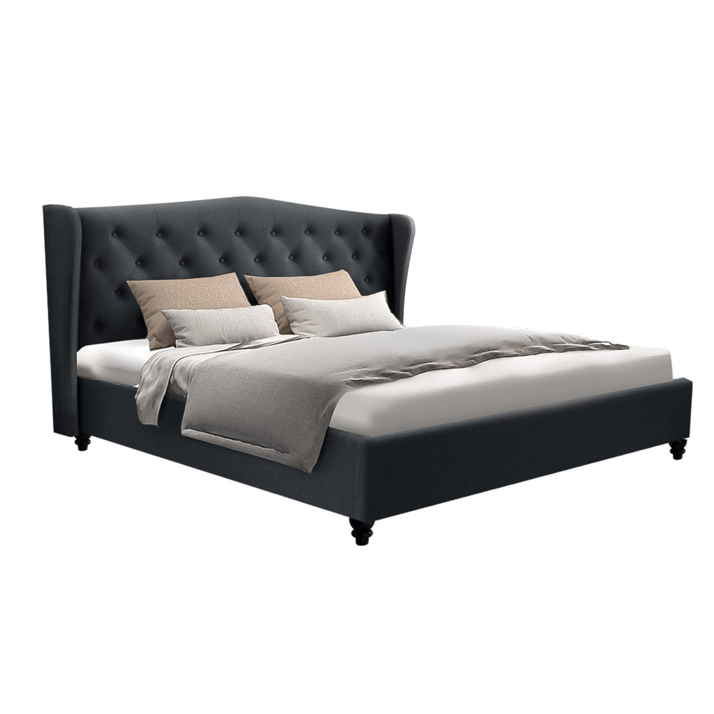 PIER Bed Frame, Charcoal - Queen