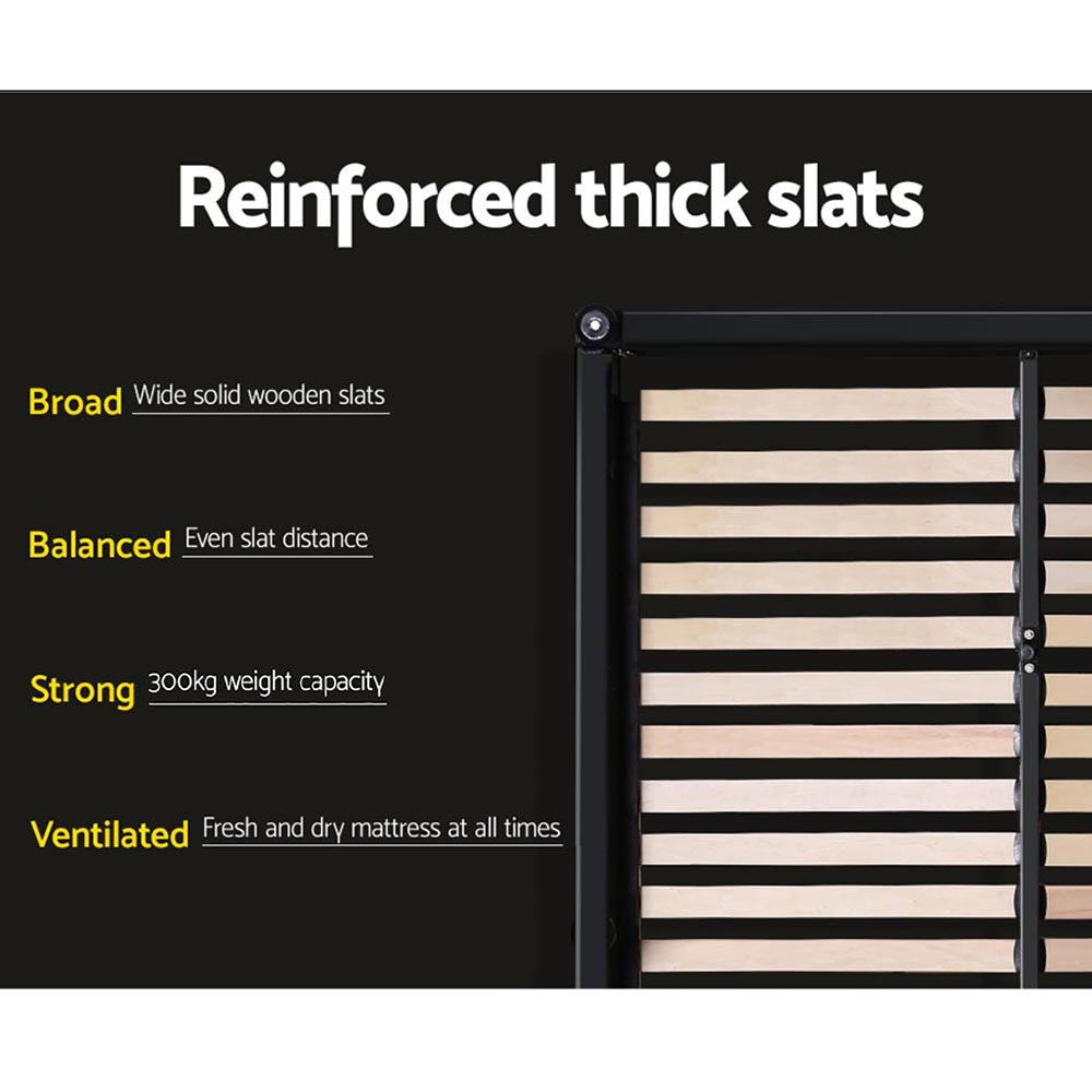 PIER Bed Frame, Charcoal - Queen