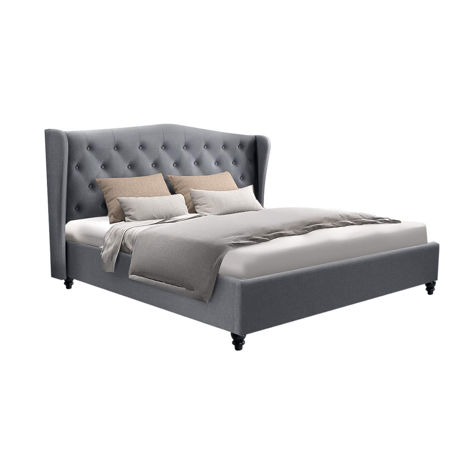 PIER Light Grey Bed Frame - Queen