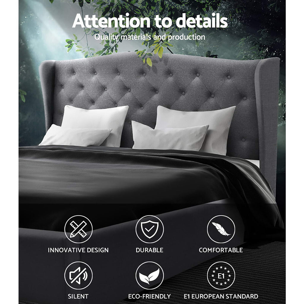 PIER Light Grey Bed Frame - Queen