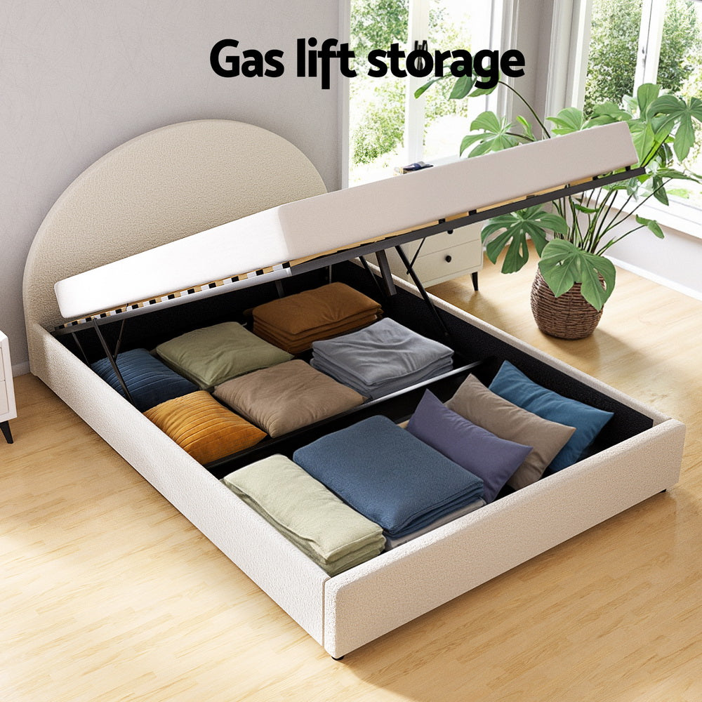 ELLA Bed Frame with Gas Lift Storage - Queen
