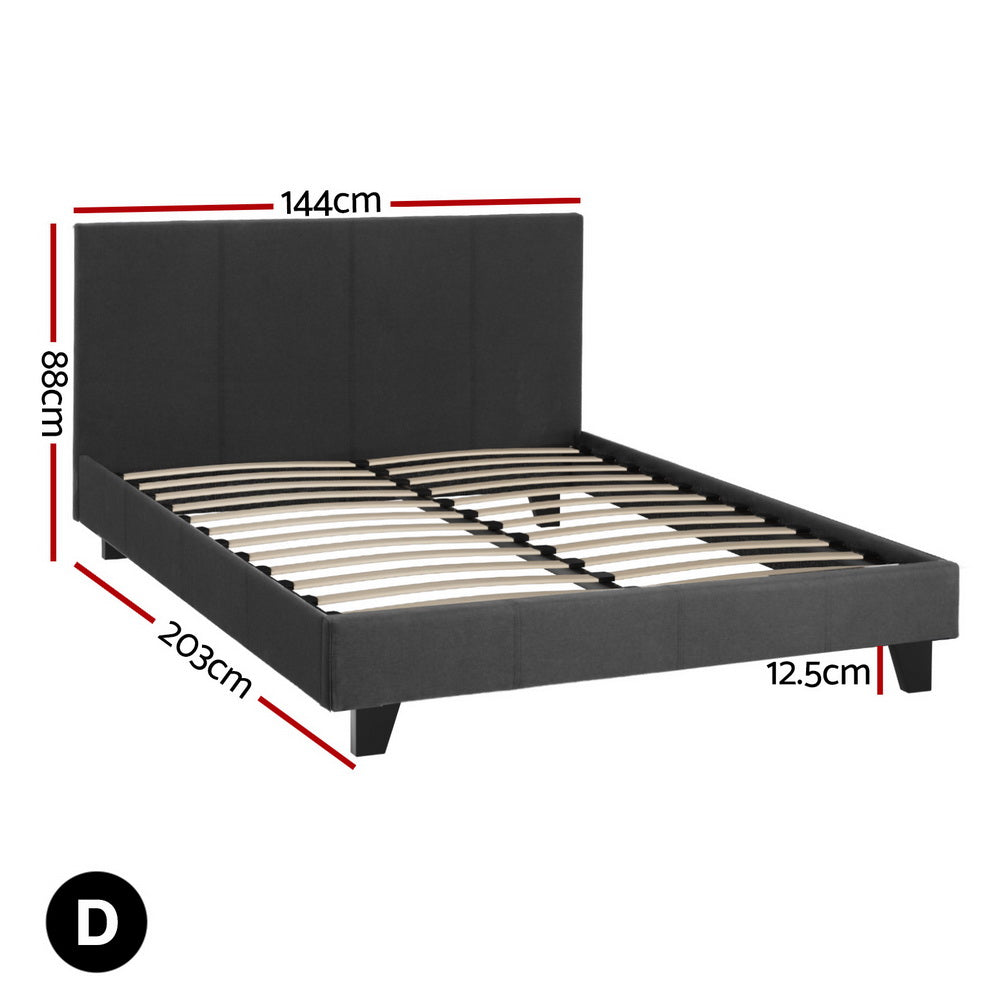 NEO Bed Frame - Double, Charcoal