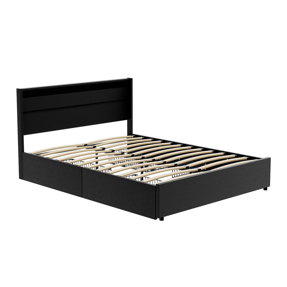 DUNN Bed Frame - Queen, Black