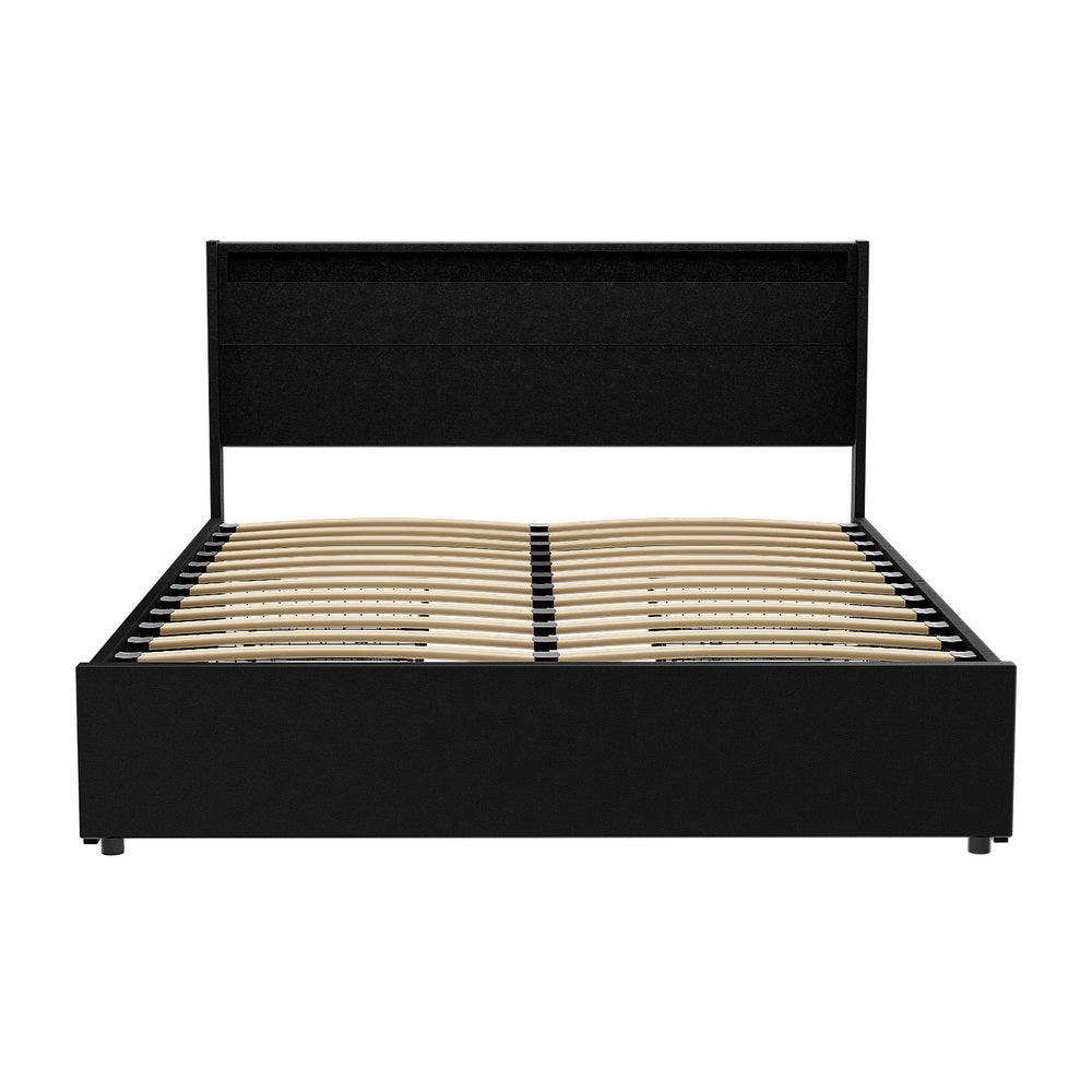 DUNN Bed Frame - Queen, Black