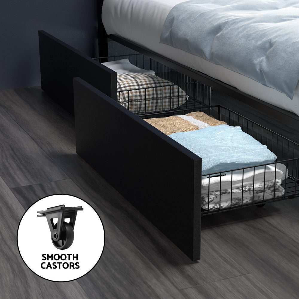 DUNN Bed Frame - Queen, Black