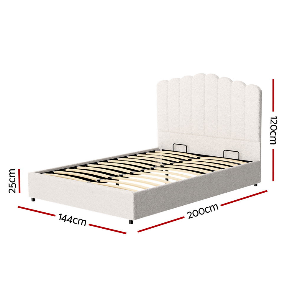 FION Boucle Bed Frame - Double