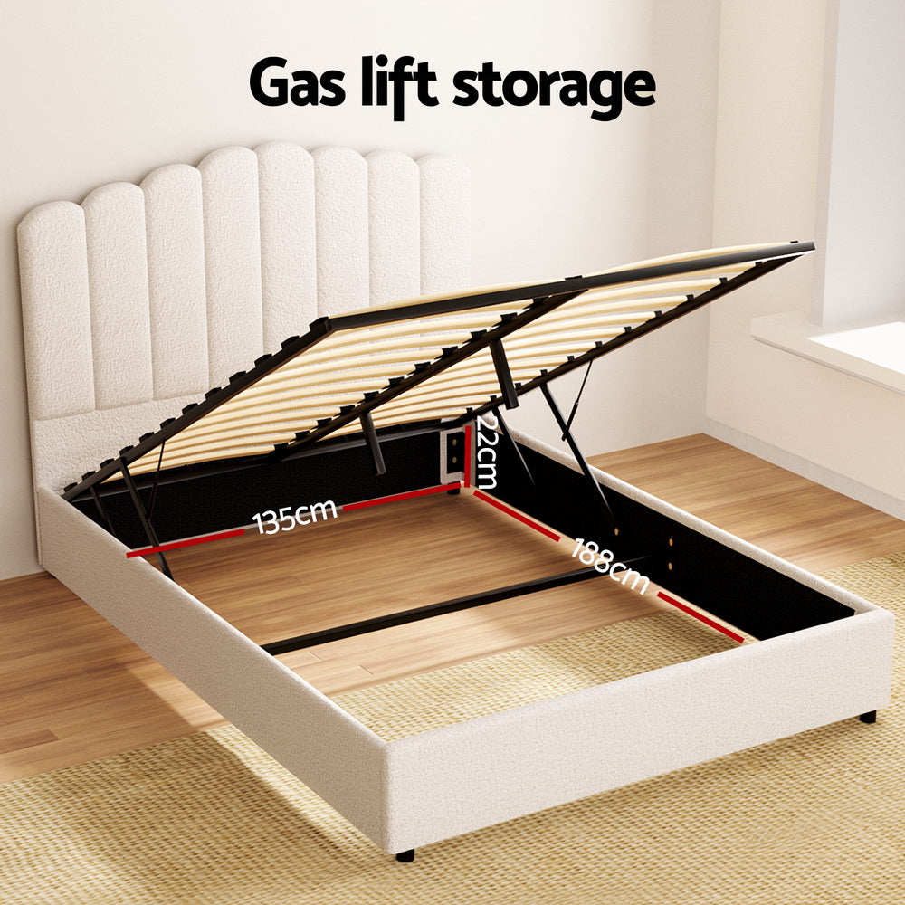 FION Boucle Bed Frame - Double