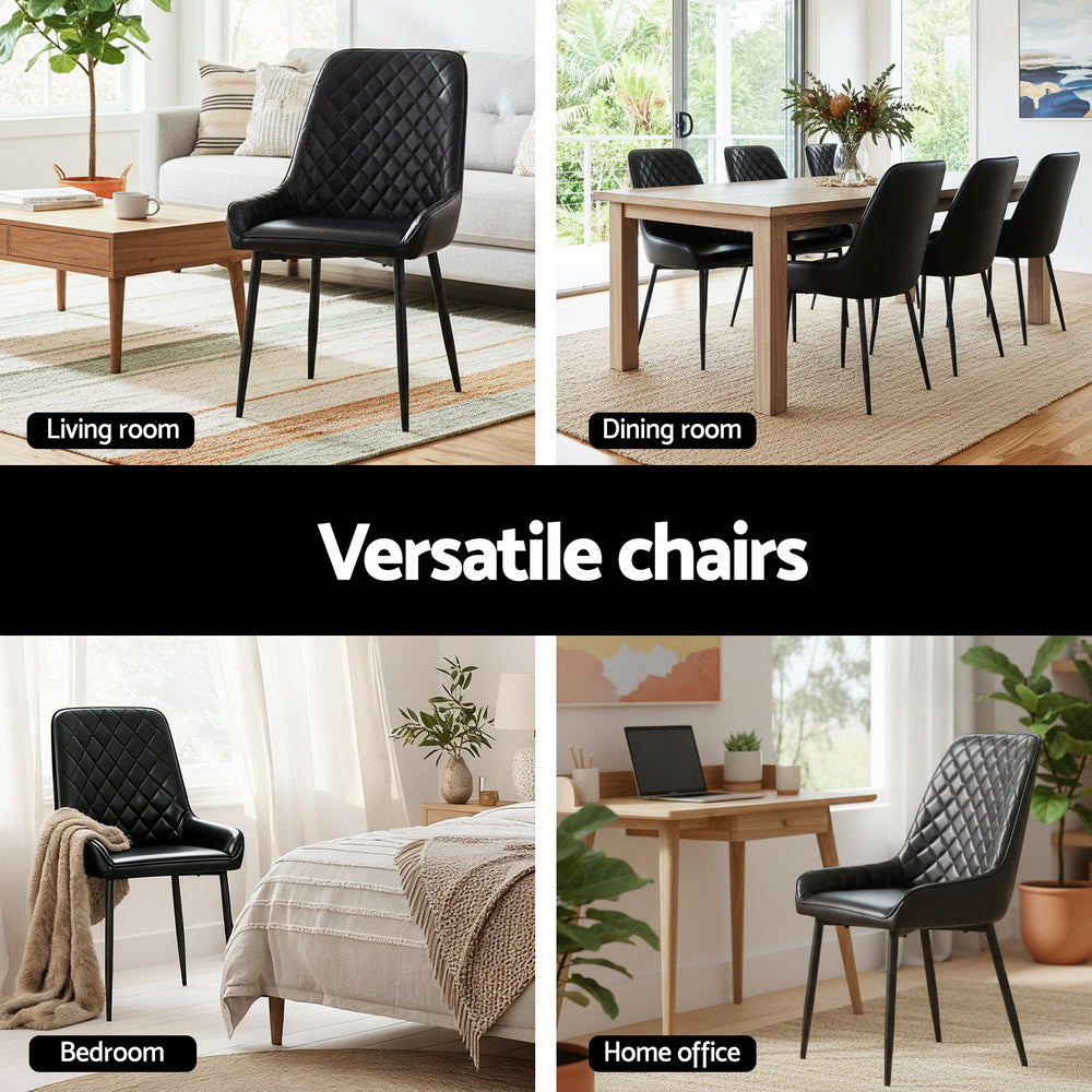 ASH Dining Chairs x 2 - Black