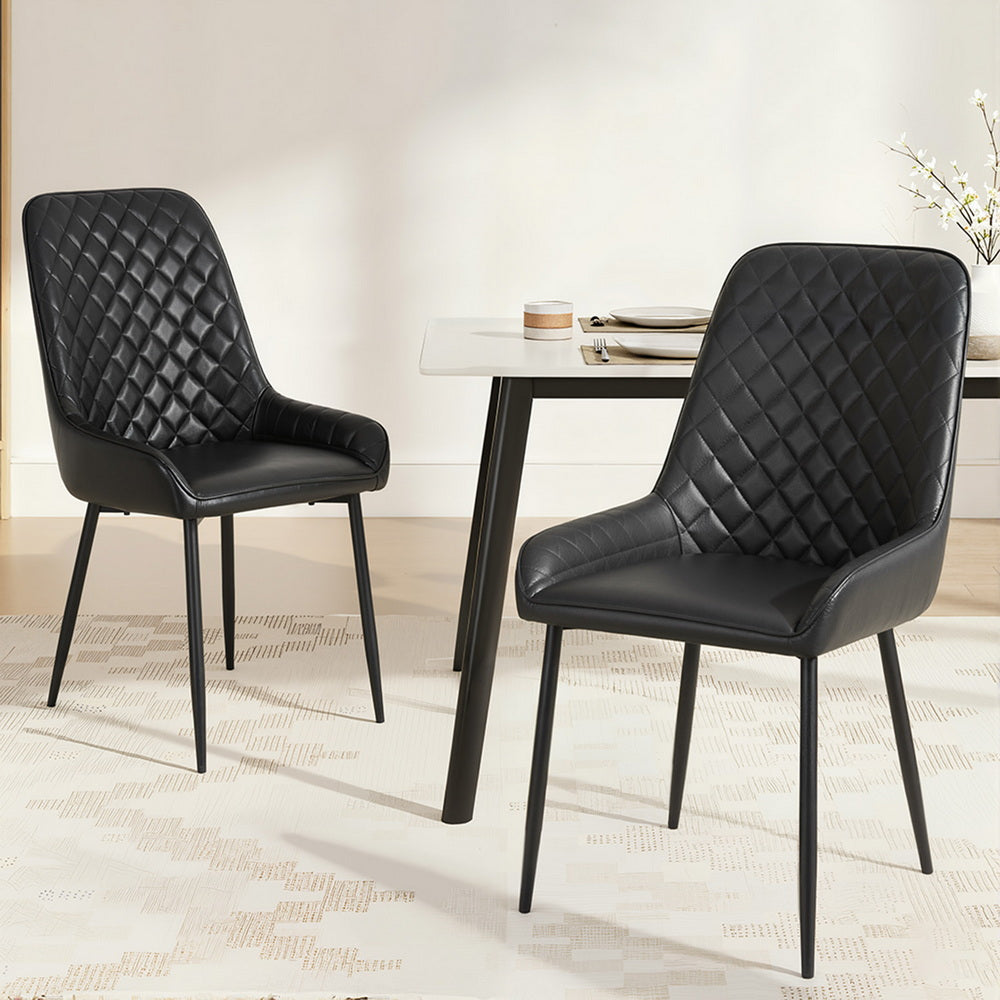ASH Dining Chairs x 2 - Black