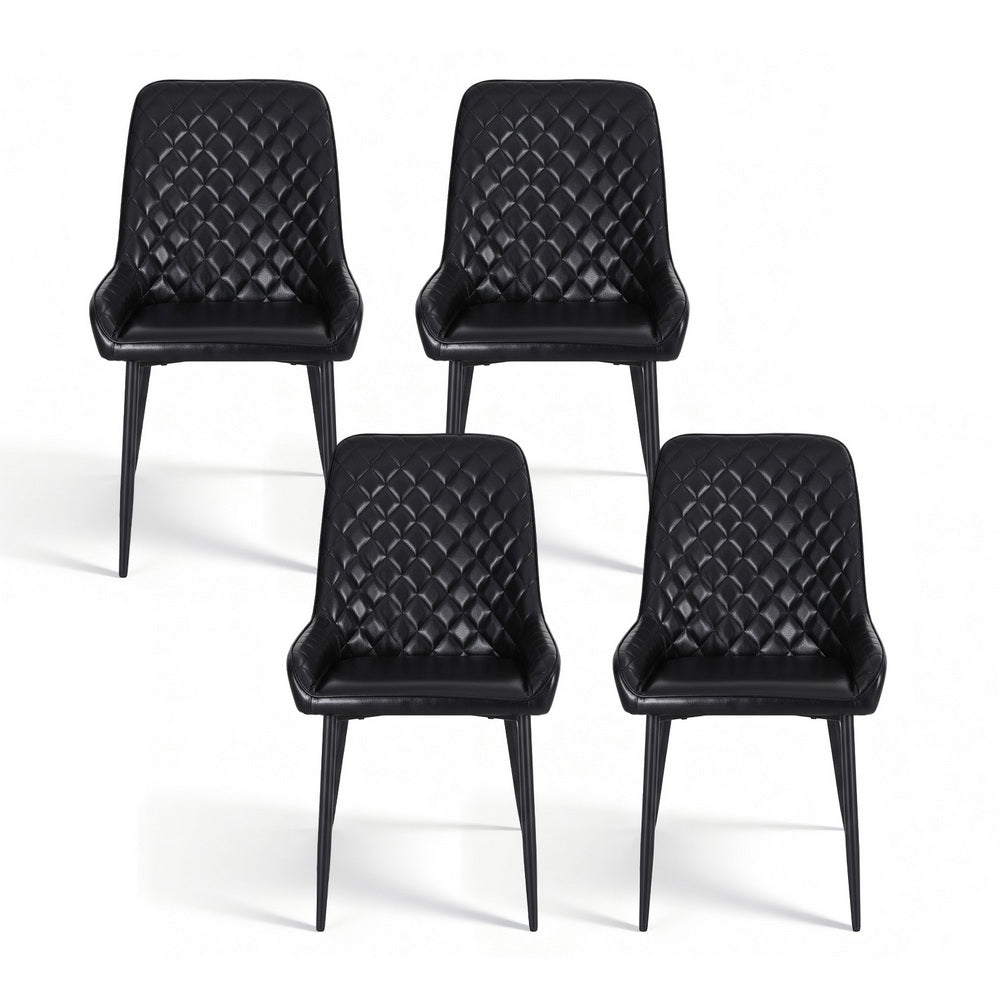 ASH Dining Chairs x 4 - Black