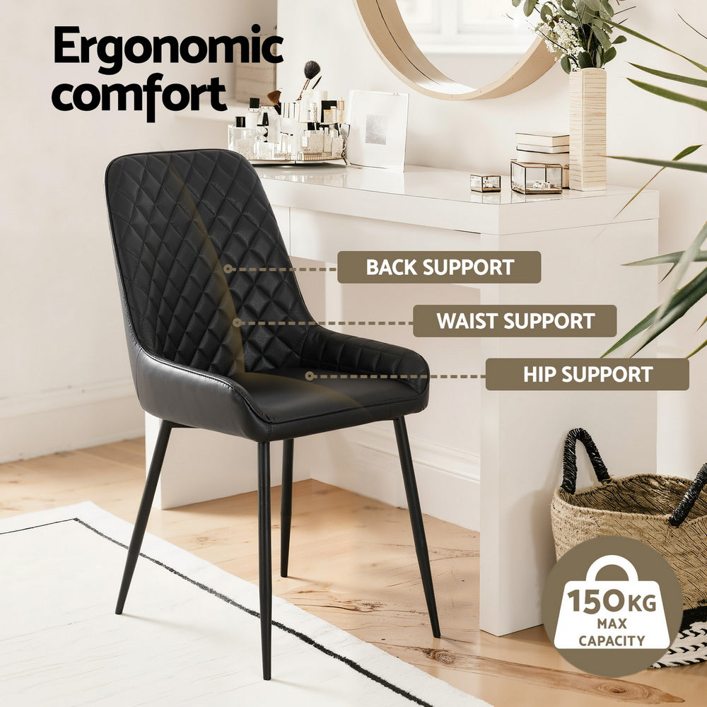 ASH Dining Chairs x 4 - Black