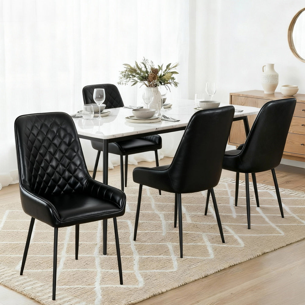 ASH Dining Chairs x 4 - Black