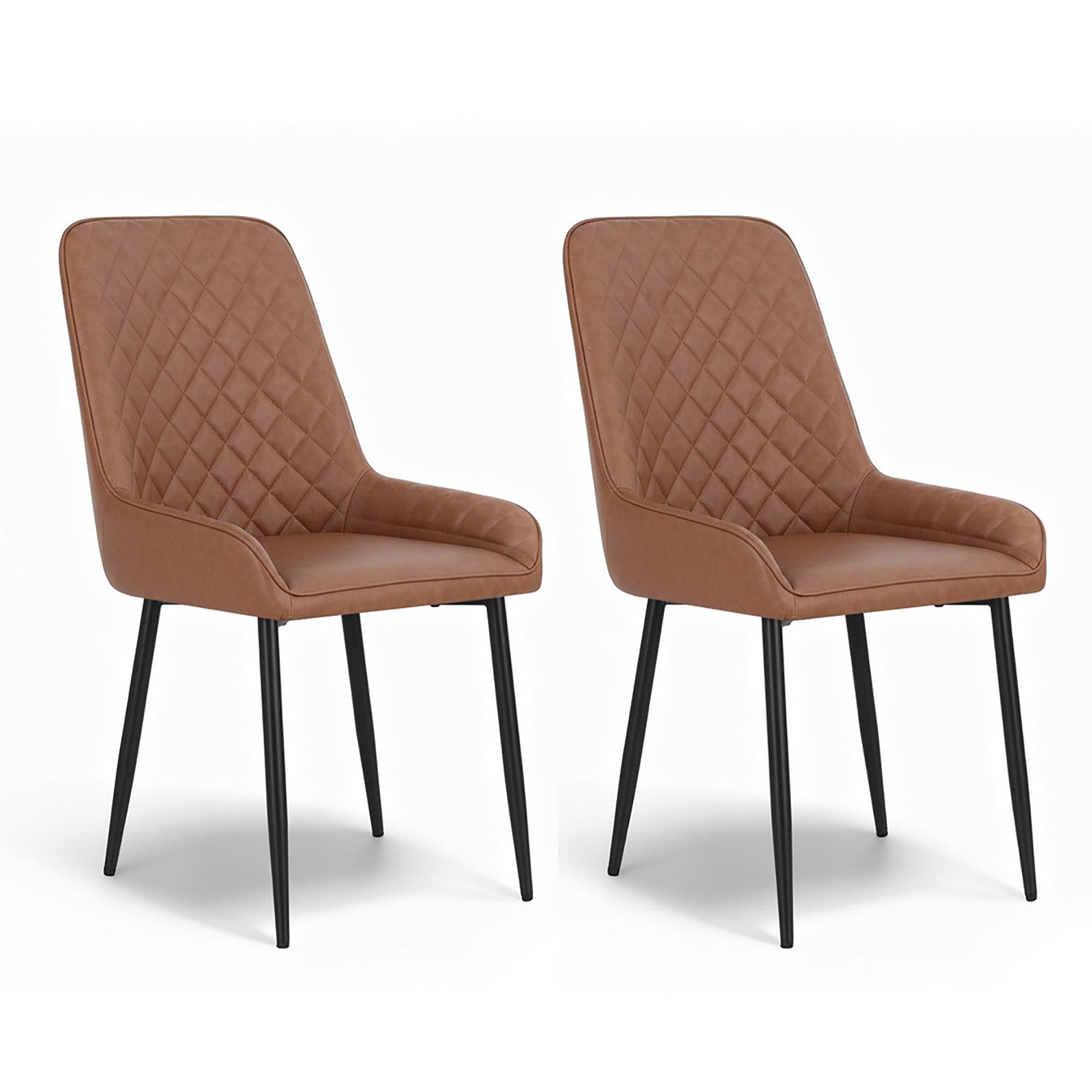 ASH Dining Chairs x 2 - Brown