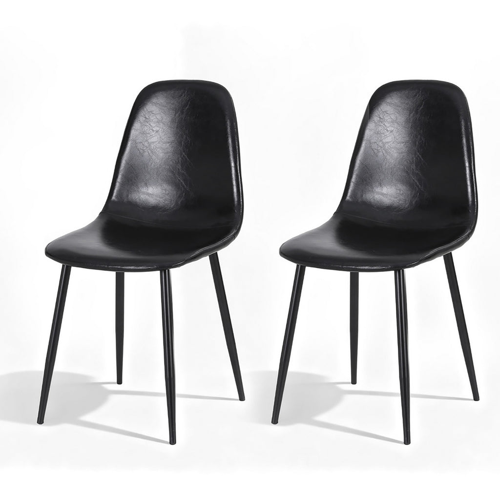 AALYA Dining Chairs x 2 - Black