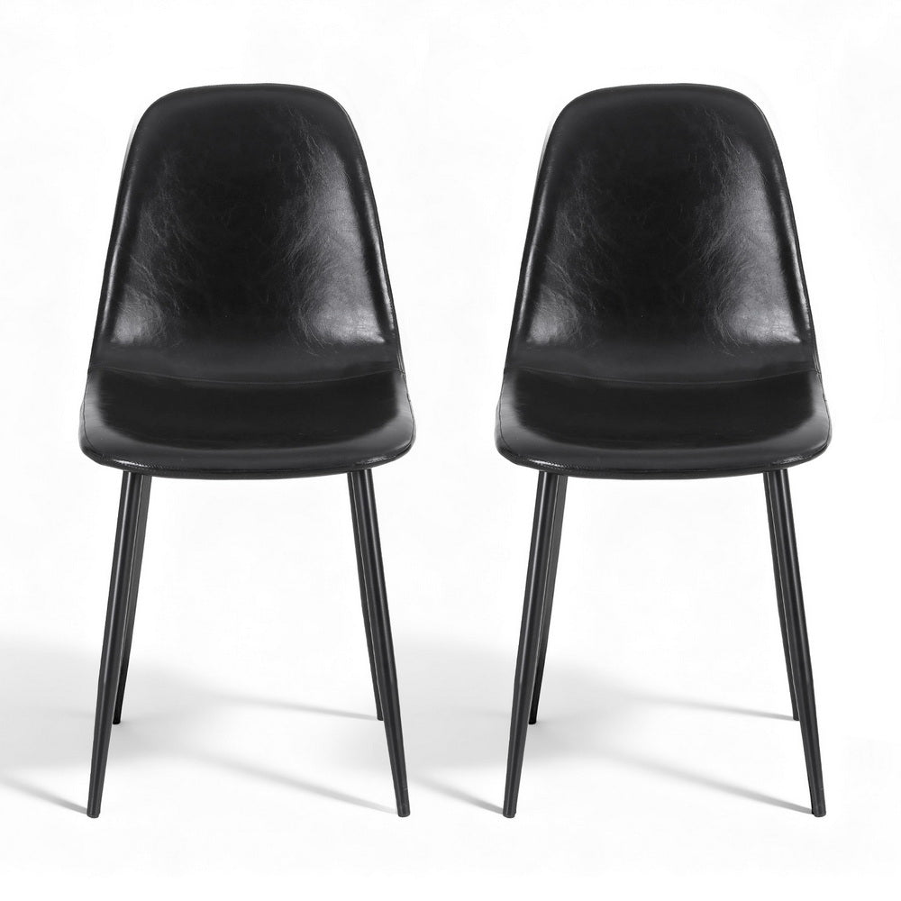 AALYA Dining Chairs x 2 - Black