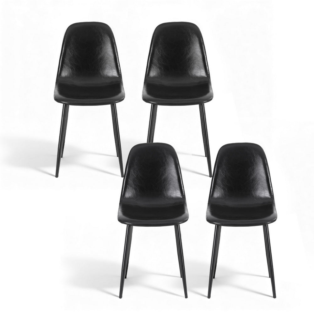 AALYA Dining Chairs x 4 - Black