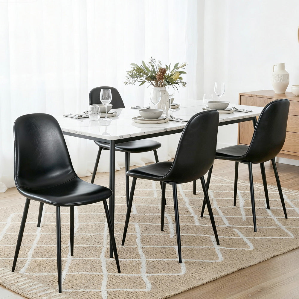 AALYA Dining Chairs x 4 - Black