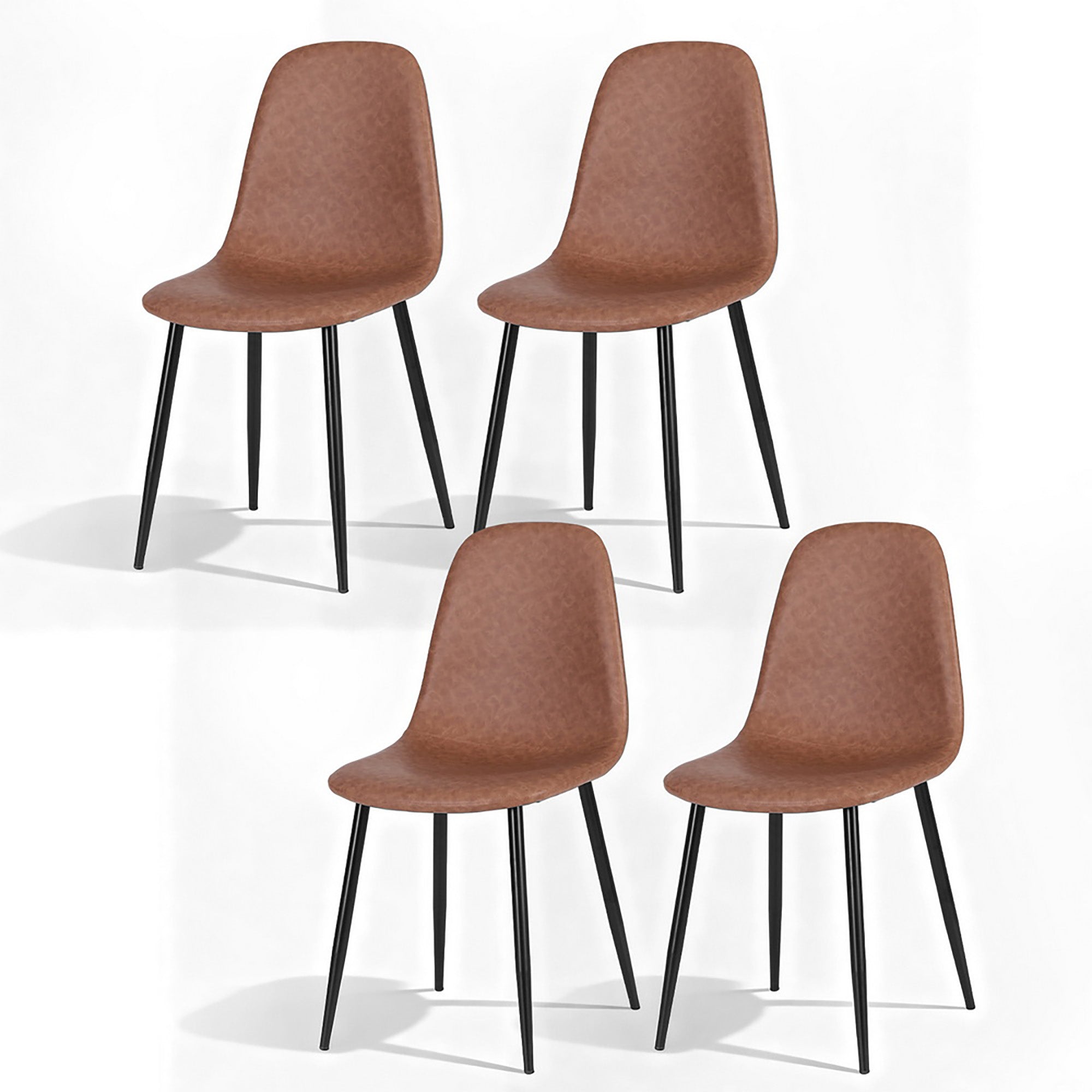 AAYLA Dining Chairs x 4 - Brown