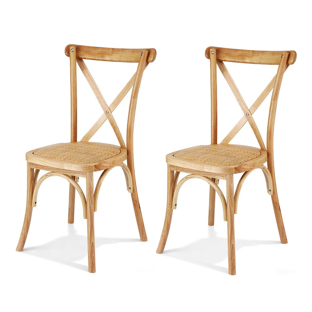 CRUX Rattan Dining Chairs, Set of 2 - Natural