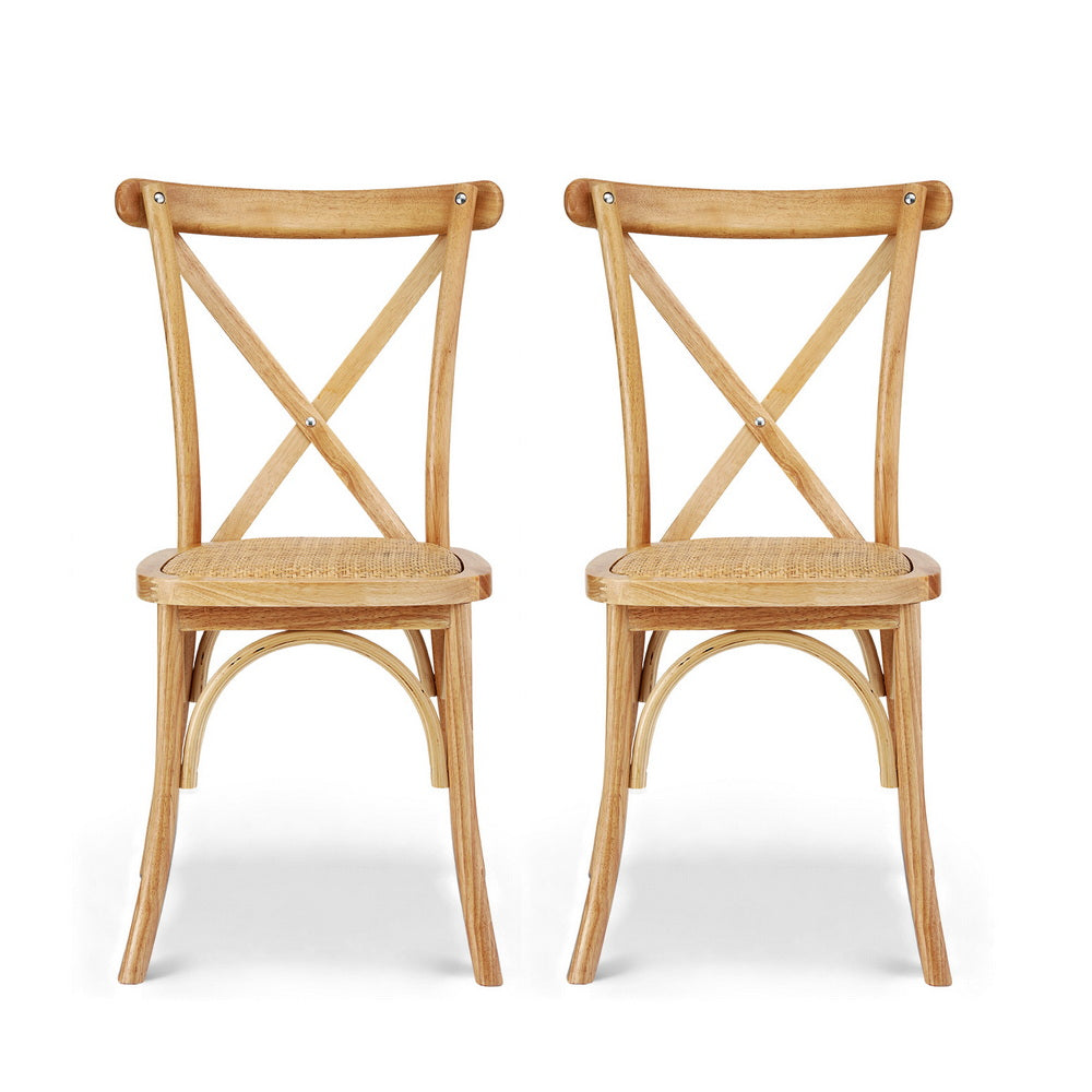 CRUX Rattan Dining Chairs, Set of 2 - Natural