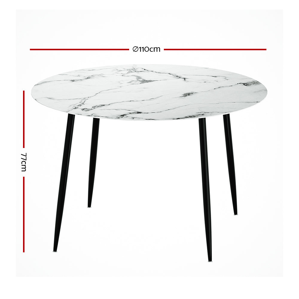 Marble Effect Dining Table