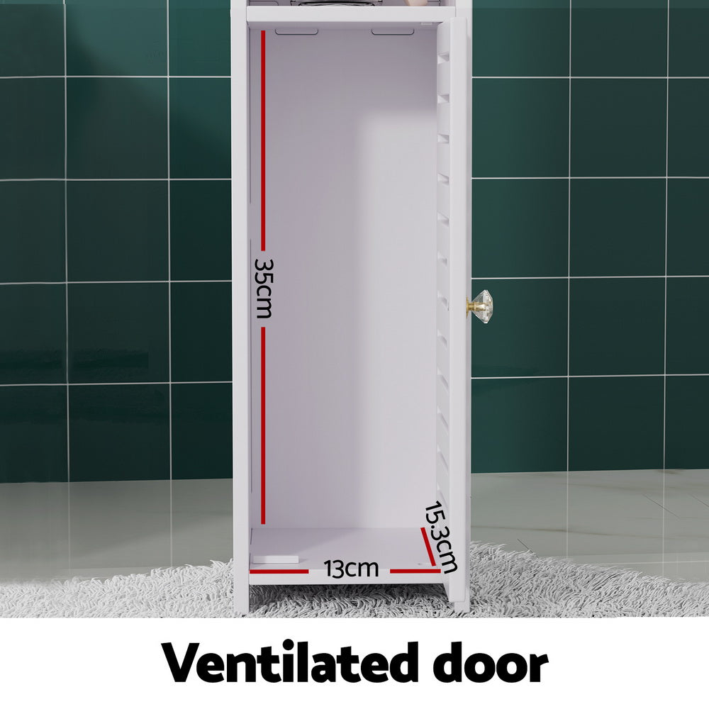 Artiss Bathroom 3 Tier Cabinet - White