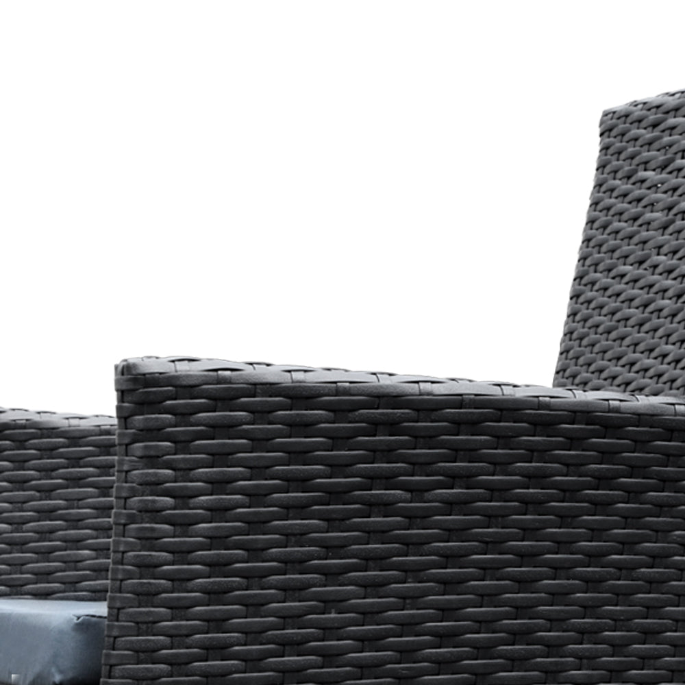 Gardeon Outdoor 7 Piece Dining Set - Black