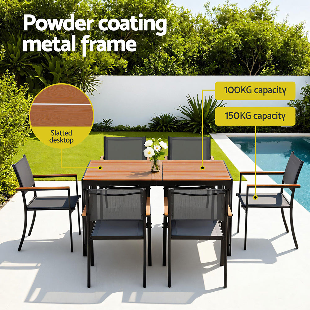 Gardeon 7 Piece Outdoor Dining Set