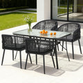 Gardeon 5PC Outdoor Dining Set - Black