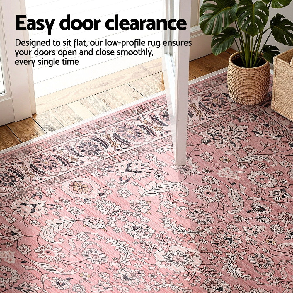 KORAL Vintage Floral Washable Rug - 240 x 340cm