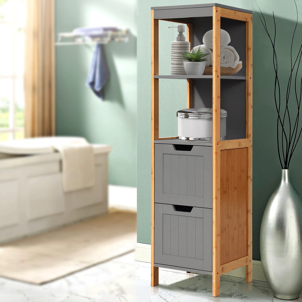 Artiss Bathroom Cabinet, 115cm - Bamboo