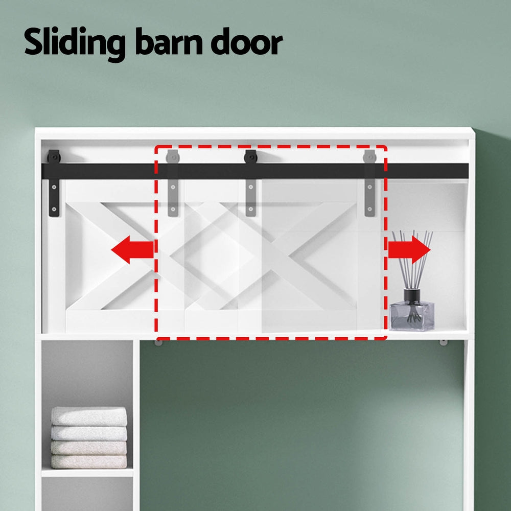 Artiss Bathroom Over the Toilet Storage, 128cm - White