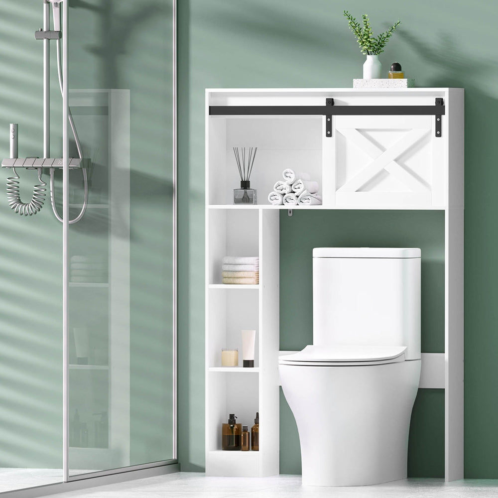 Artiss Bathroom Over the Toilet Storage, 128cm - White