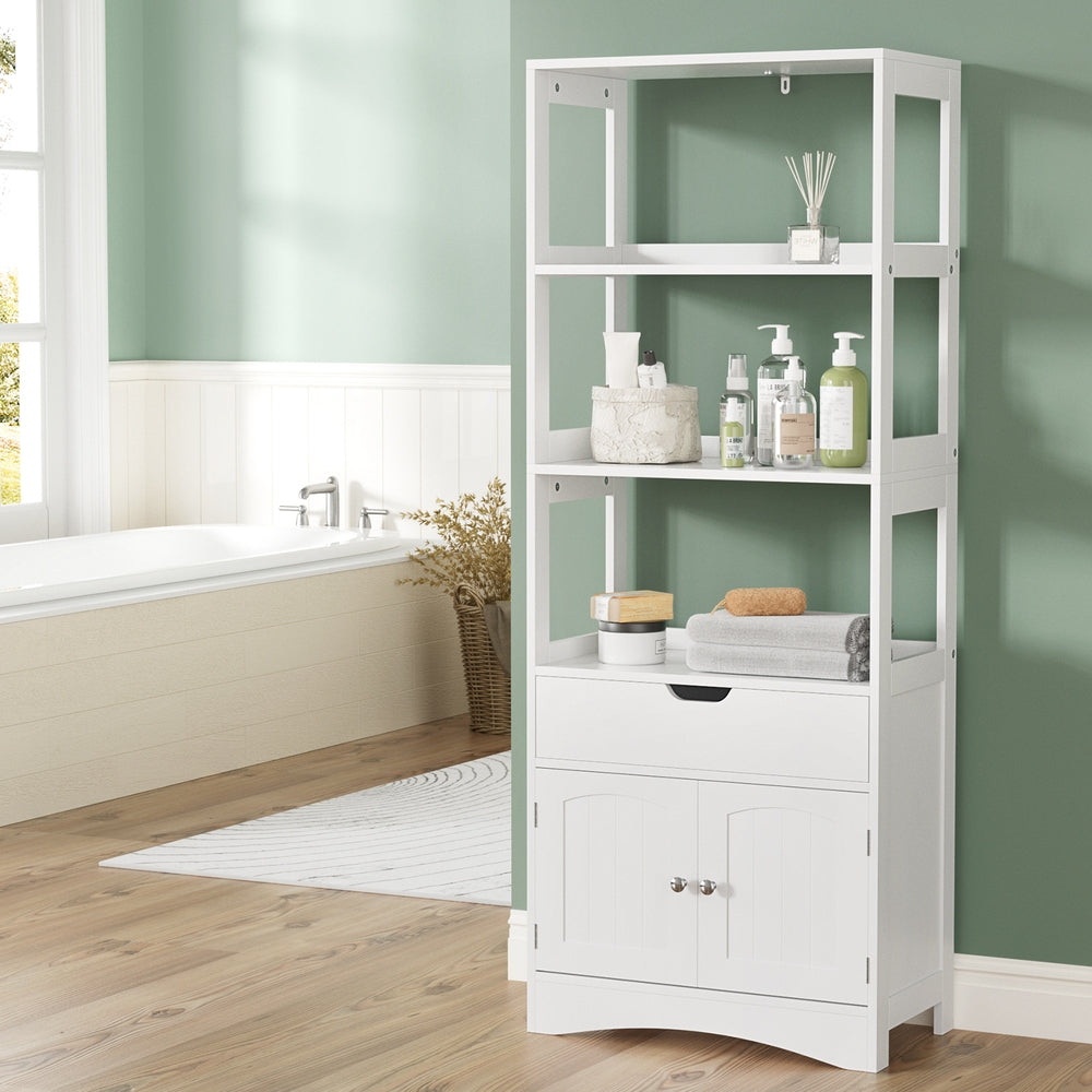 Artiss Bathroom Floor Cabinet with 2 Drawers - White