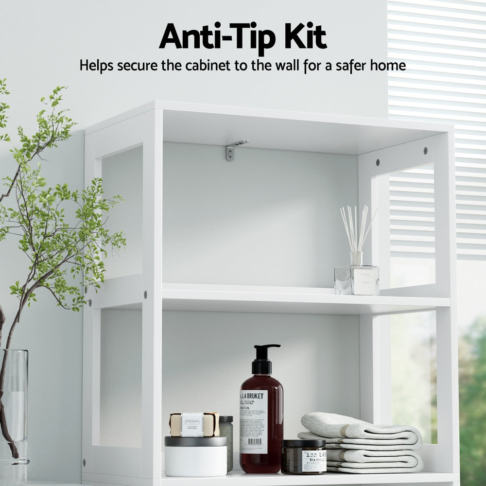 Artiss Bathroom Floor Cabinet with 2 Drawers - White