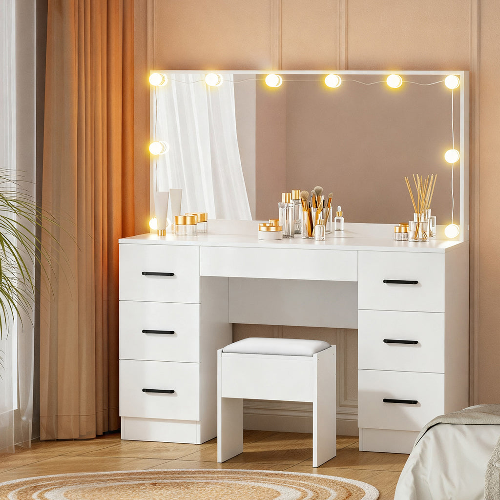DEBBIE Dressing Table Set - White