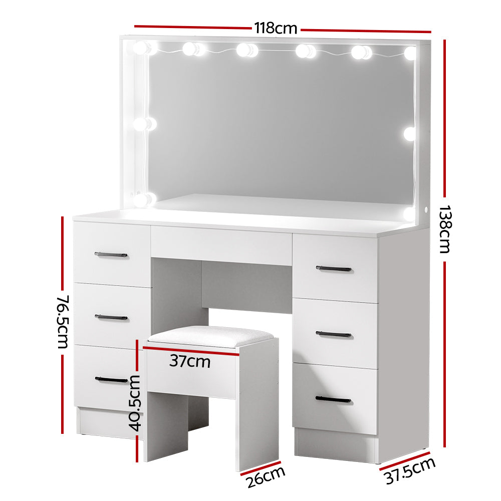 DEBBIE Dressing Table Set - White