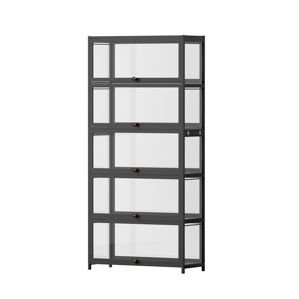 Artiss 5-Tier Display Cabinet - Black
