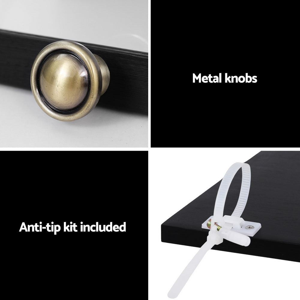 Artiss 5-Tier Display Cabinet - Black