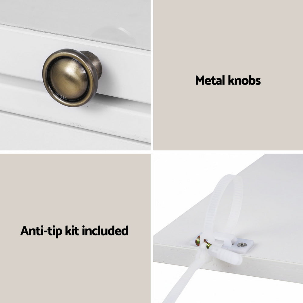 Artiss 5-Tier Display Cabinet - White