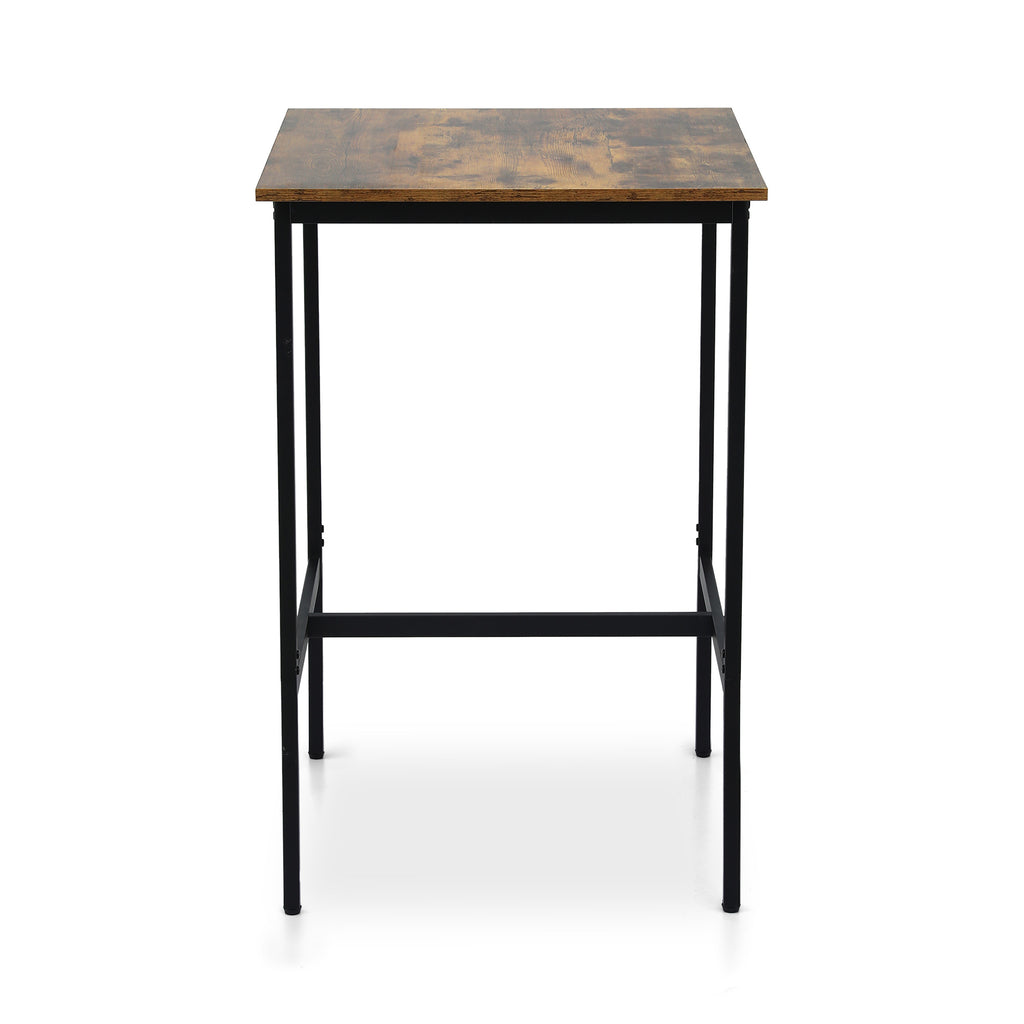 Artiss Bar Table Counter Kitchen Dining Desk Pub 60x92cm Vintage Metal Walnut