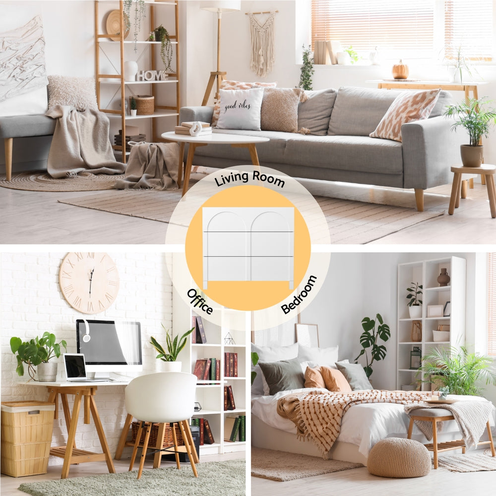 Artiss Arched Design Drawers - White