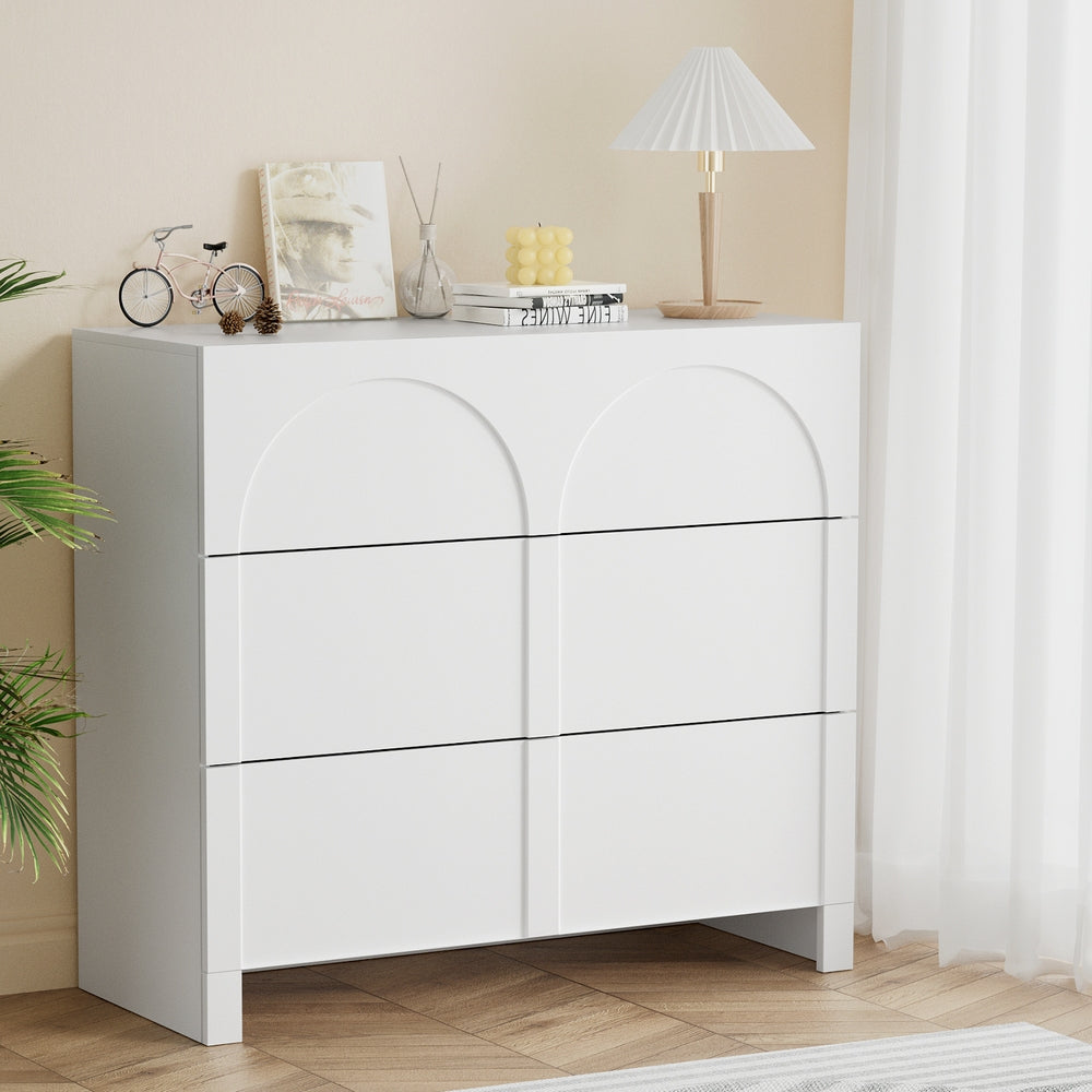 Artiss Arched Design Drawers - White