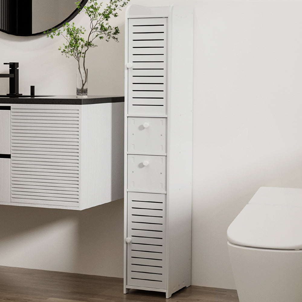 Artiss Bathroom Slim Storage Cabinet - White