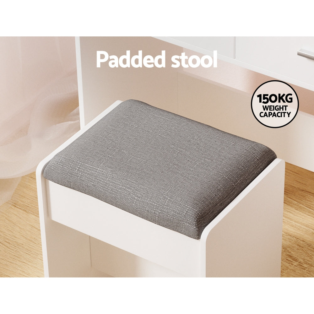 DALE Dressing Table Set - White